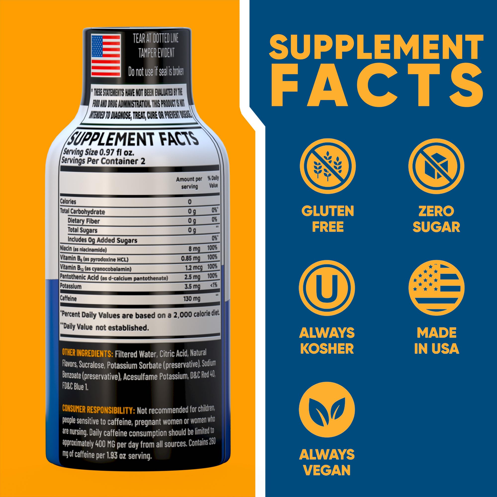 Vitamin Energy detalle del tapón y dosificaciones para control de la dosis