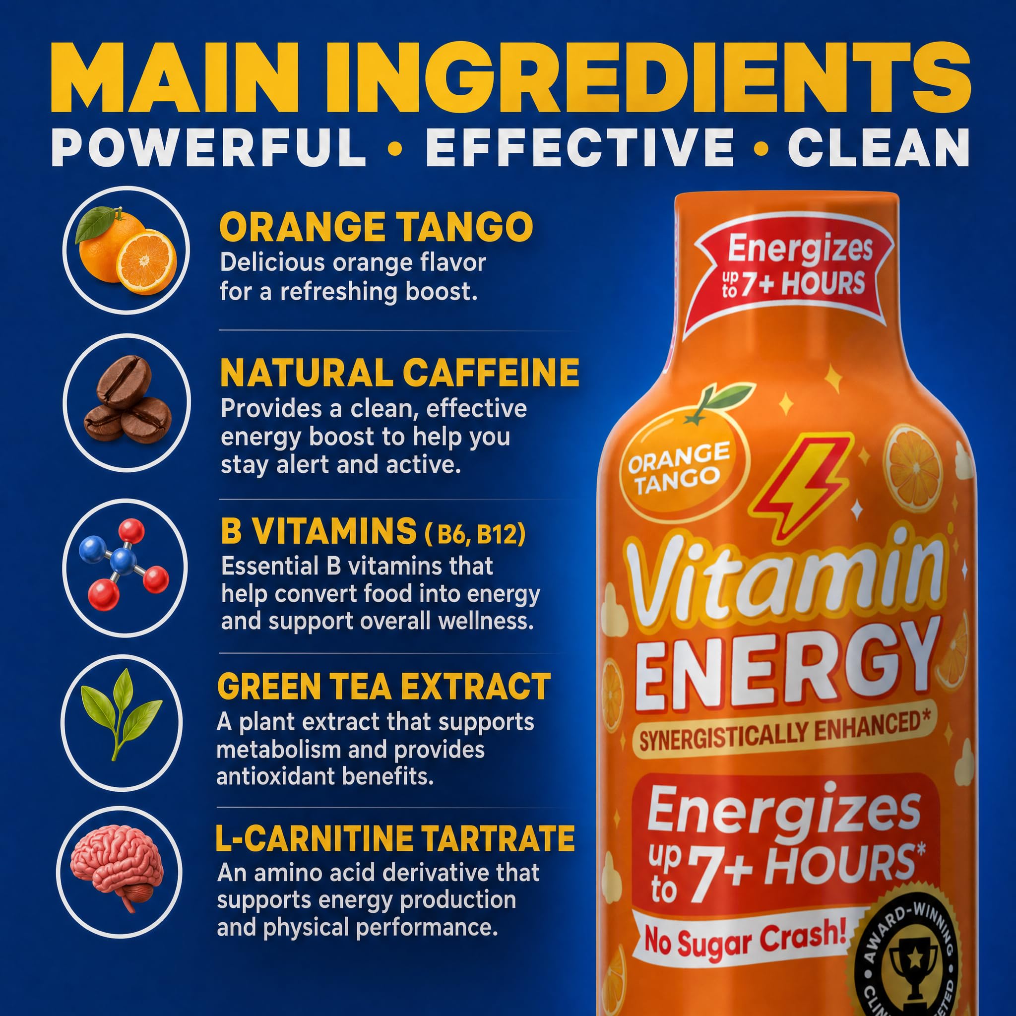 Vitamin Energy caja de 48 unidades lista para almacenamiento