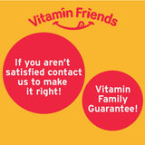 Vitamin Friends sellos vegano y libre de alérgenos, confianza para familias