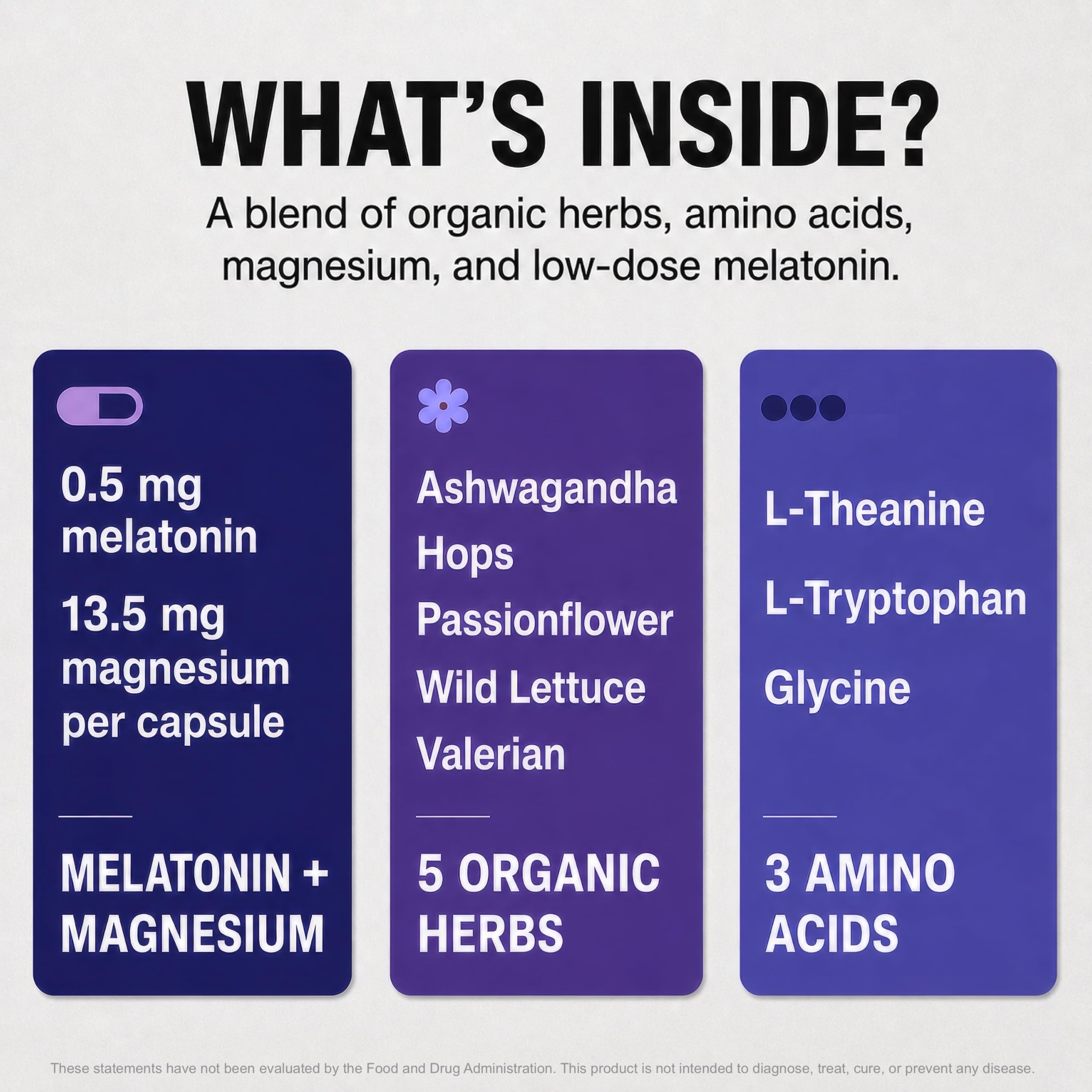 Vitamin Support hierbas orgánicas apiladas ilustrando ingredientes naturales