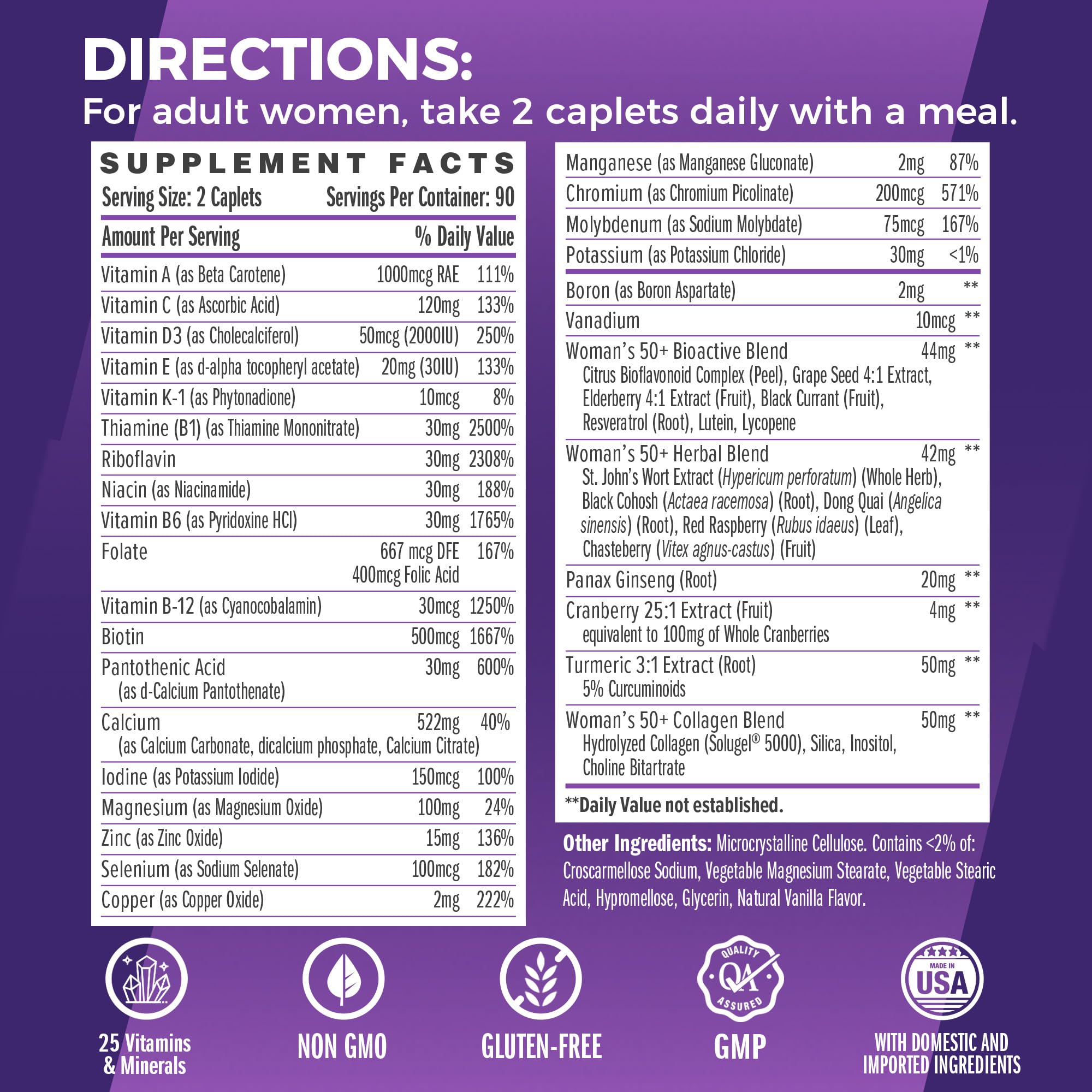 Vitamin World capletas en mano que resaltan tamaño y facilidad de deglución