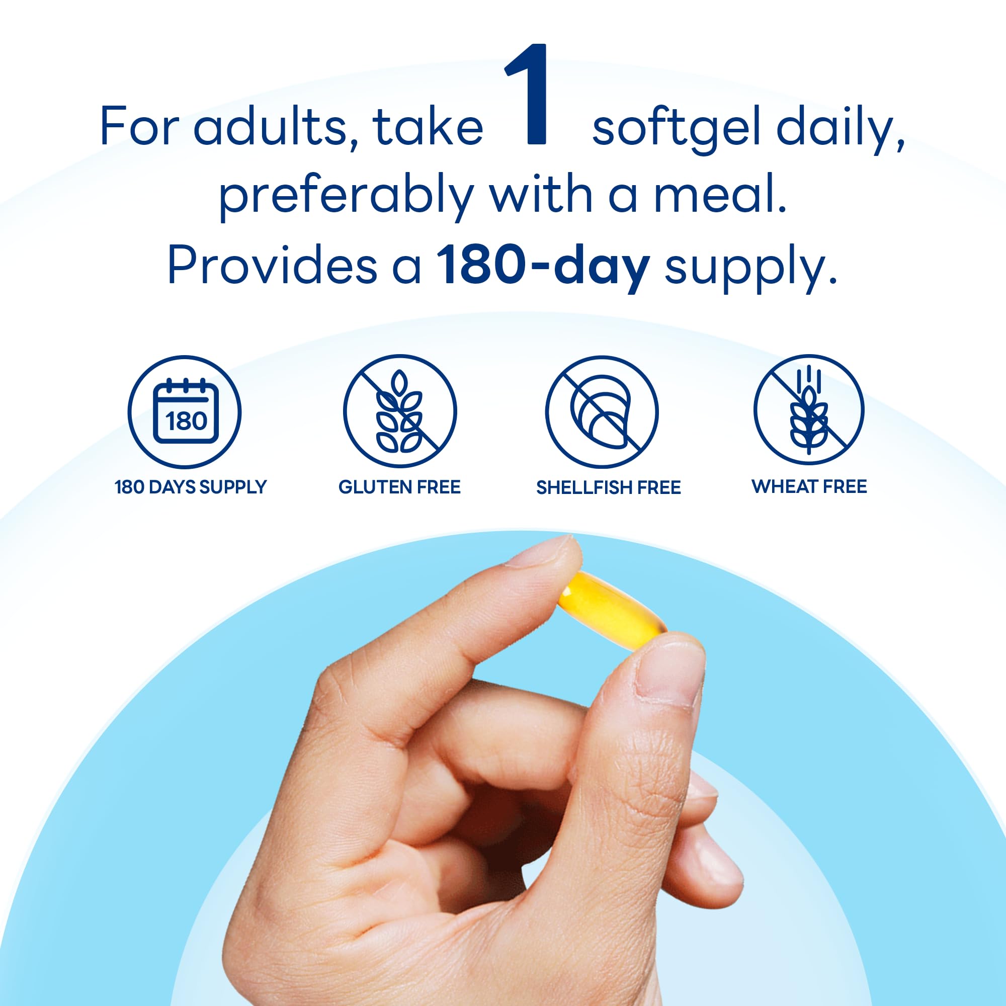 Vitamin World cápsulas abiertas dentro del bote, cantidad para seis meses y almacenamiento seguro