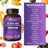 Vitamin World botella abierta con capletas visibles para control de porción