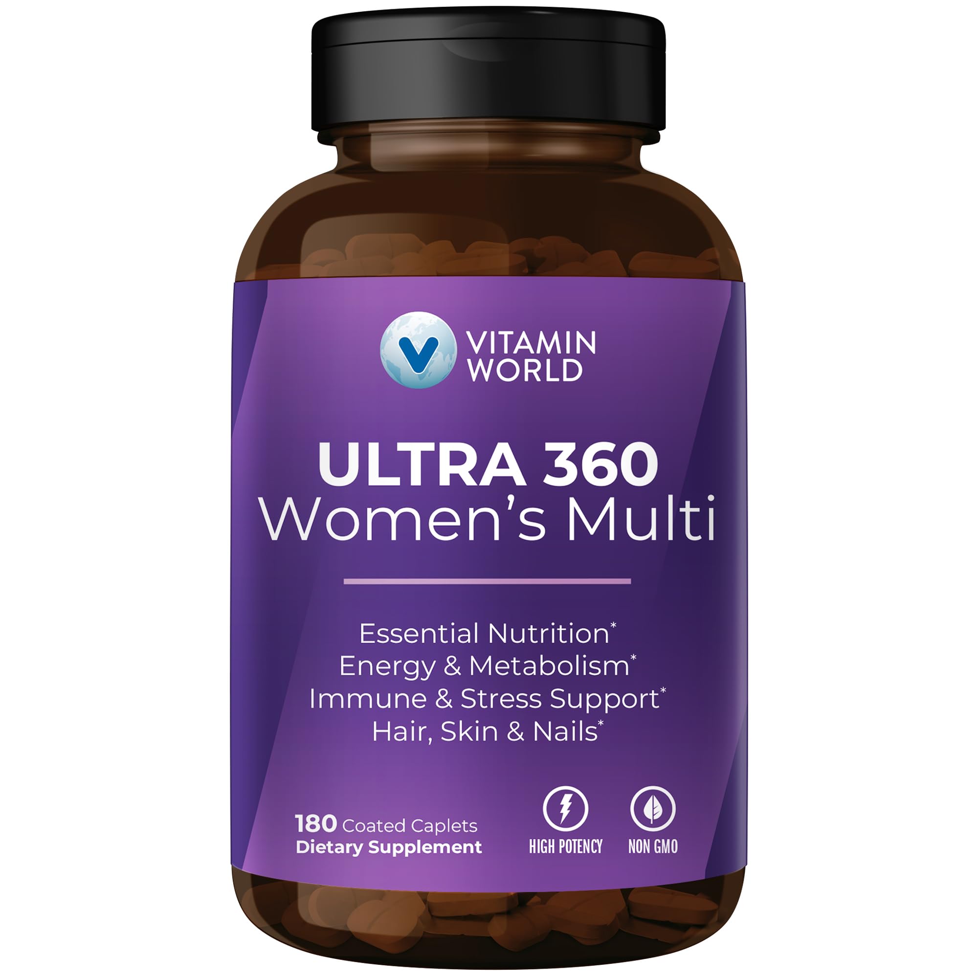 Vitamin World frente del empaque mostrando beneficio multivitamínico