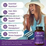 Vitamin World etiqueta con lista de ingredientes y beneficios claros