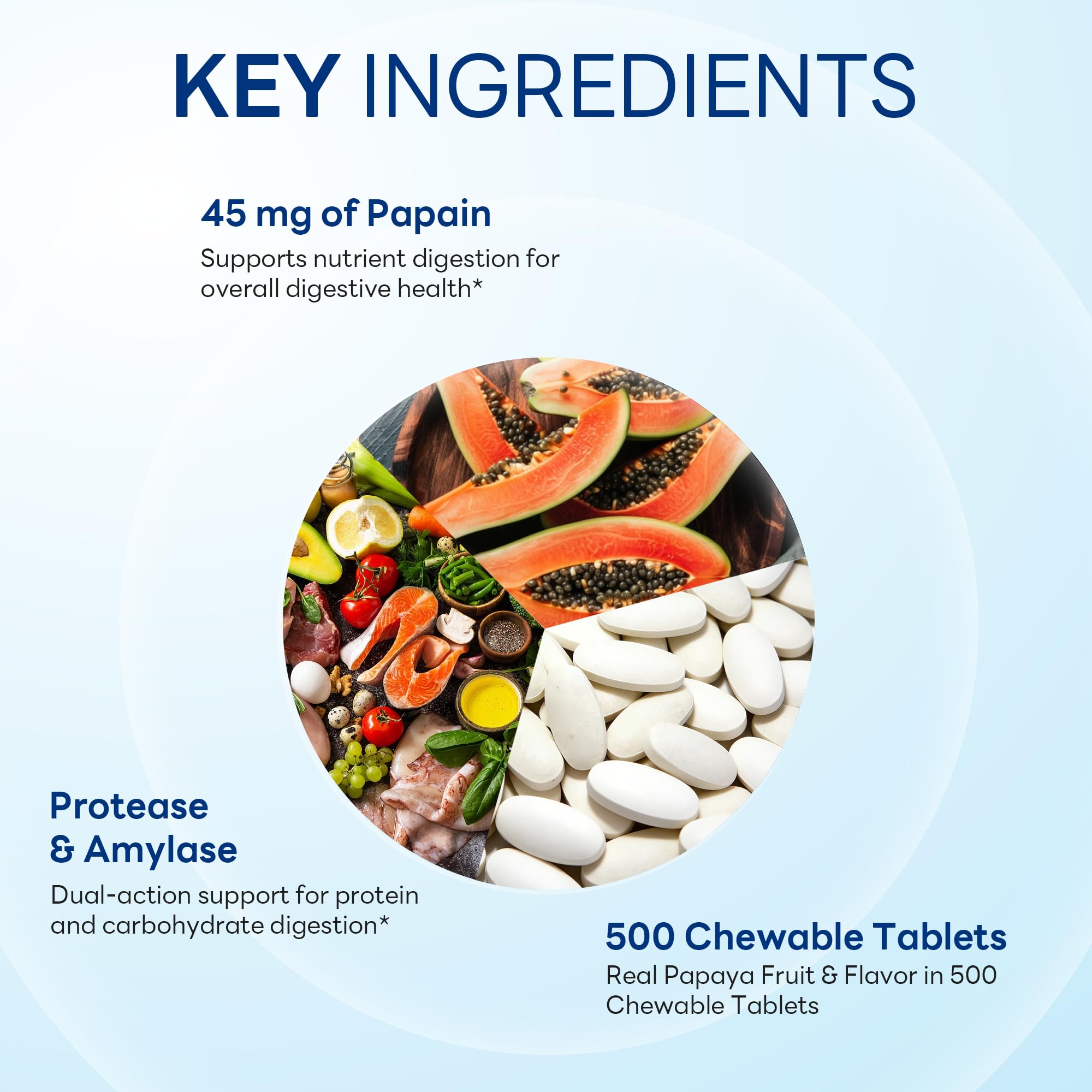 Vitamin World tabletas en mano para comparar tamaño y conveniencia de uso