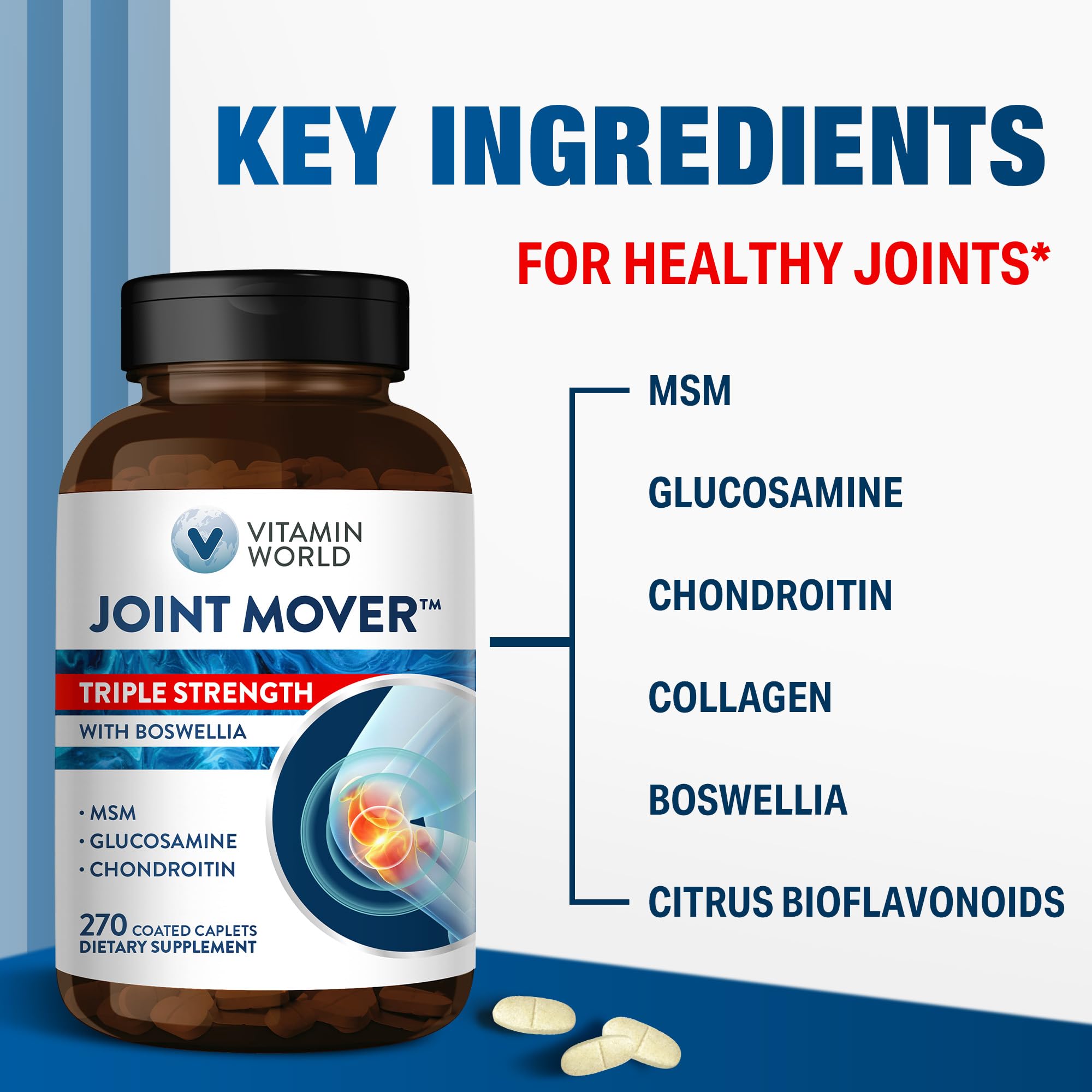 Vitamin World suplemento sobre mesa de cocina para incorporar a la rutina diaria