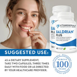 Bote de Vitaminerals Baldrian® Plus junto a una rutina matutina en mesa; beneficio: integración diaria simple.