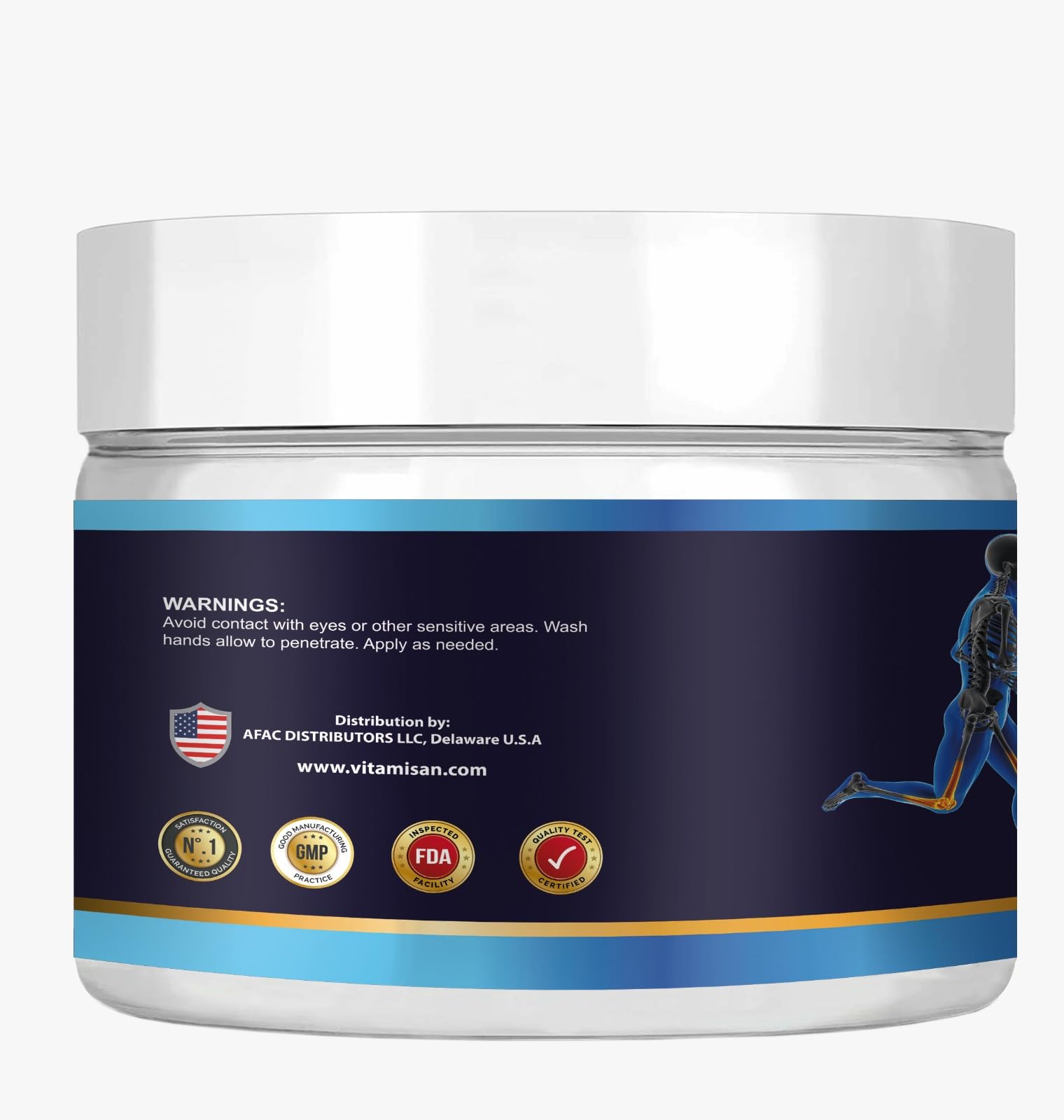 VITAMISAN persona aplicando crema en rodilla para confort diario