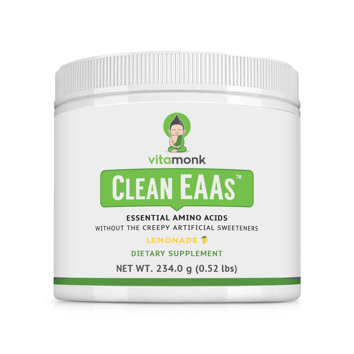 VitaMonk envase frontal mostrando la marca y beneficios limpios