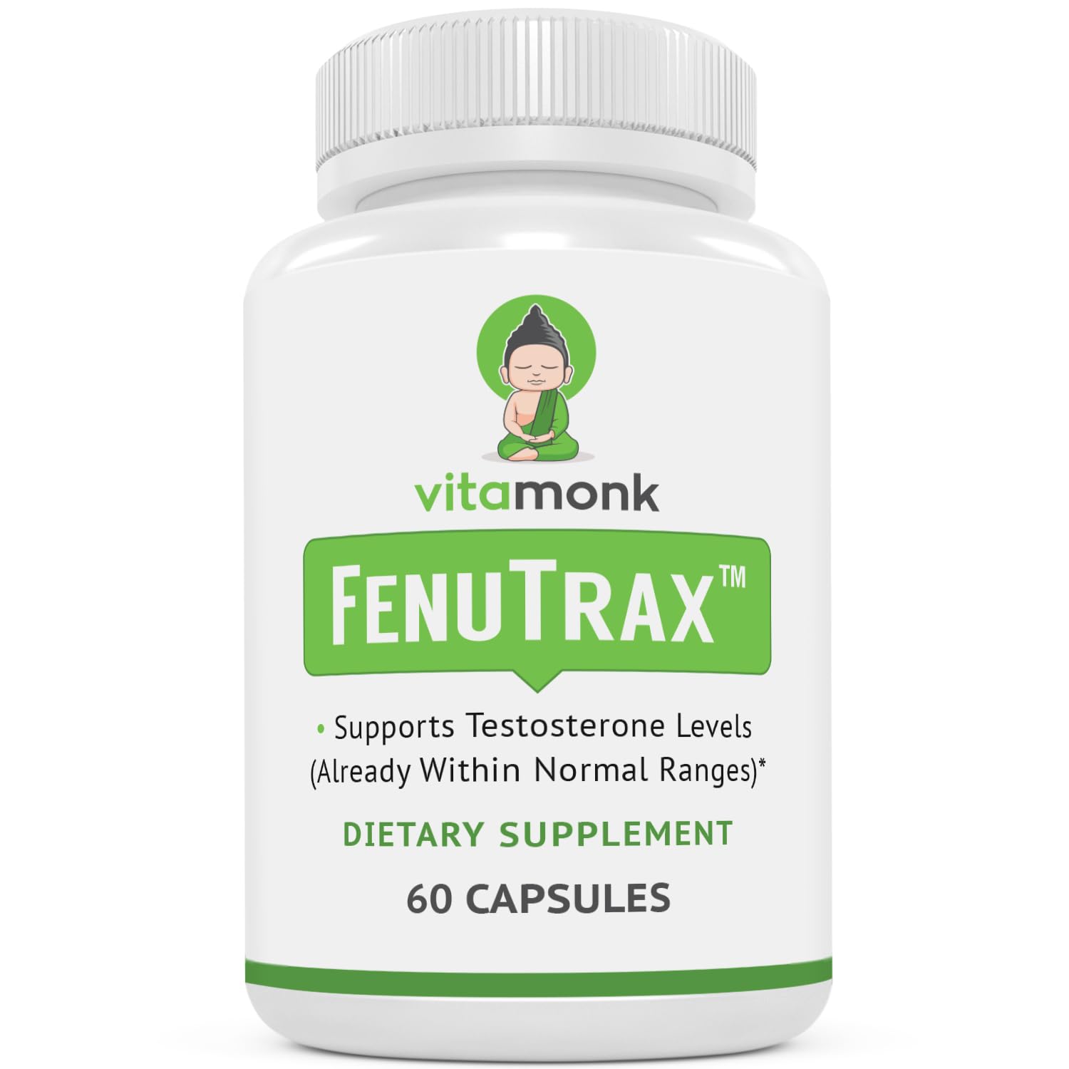 VitaMonk frasco frontal mostrando etiqueta y potencia