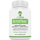 VitaMonk GlycoTrax frontal del envase mostrando etiqueta y beneficio claro