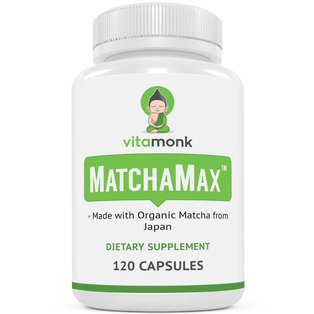 VitaMonk MATCHAMAX frontal del envase mostrando cápsulas y diseño claro