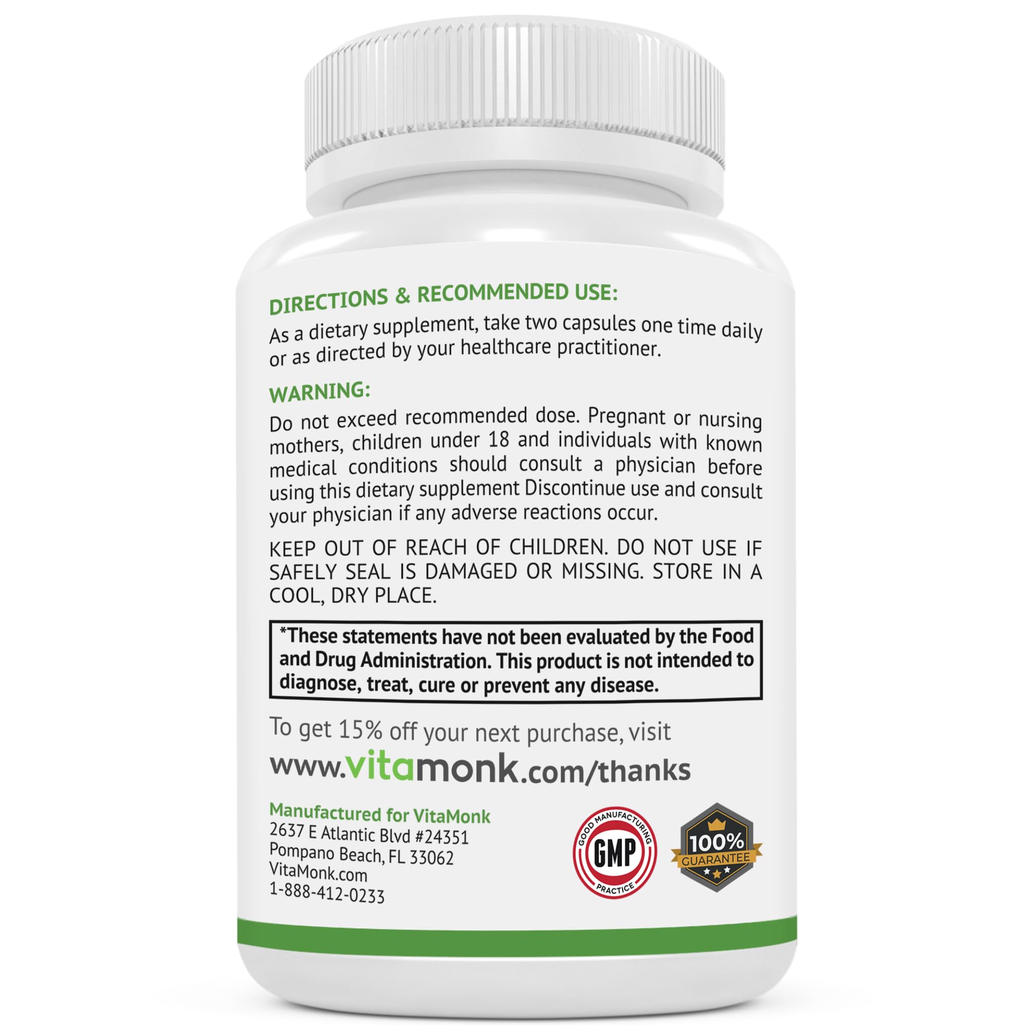 VitaMonk MitoTrax presentación de ingredientes clave para apoyo mitocondrial