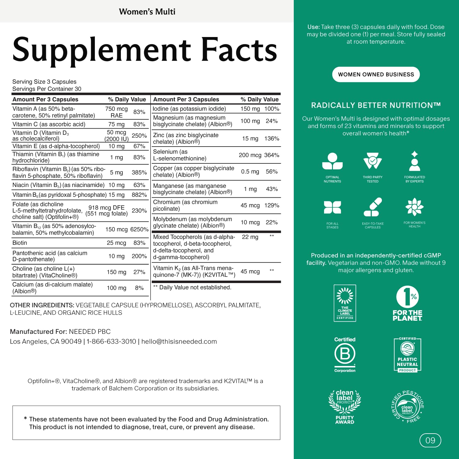 VitaMujer tabletas en mano que destacan fácil ingestión y absorción