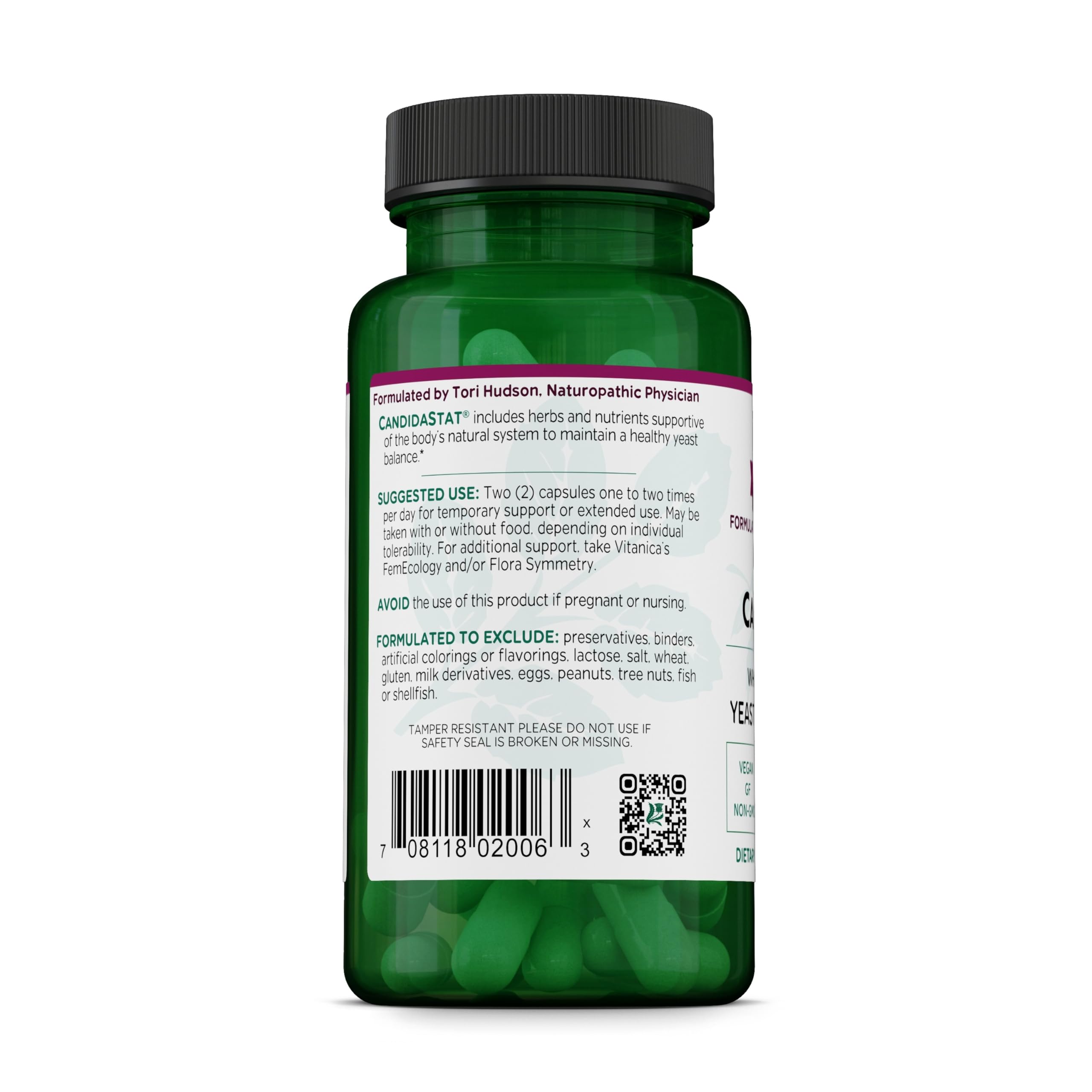 Vitanica textura e ingredientes en polvo que indican fórmula natural