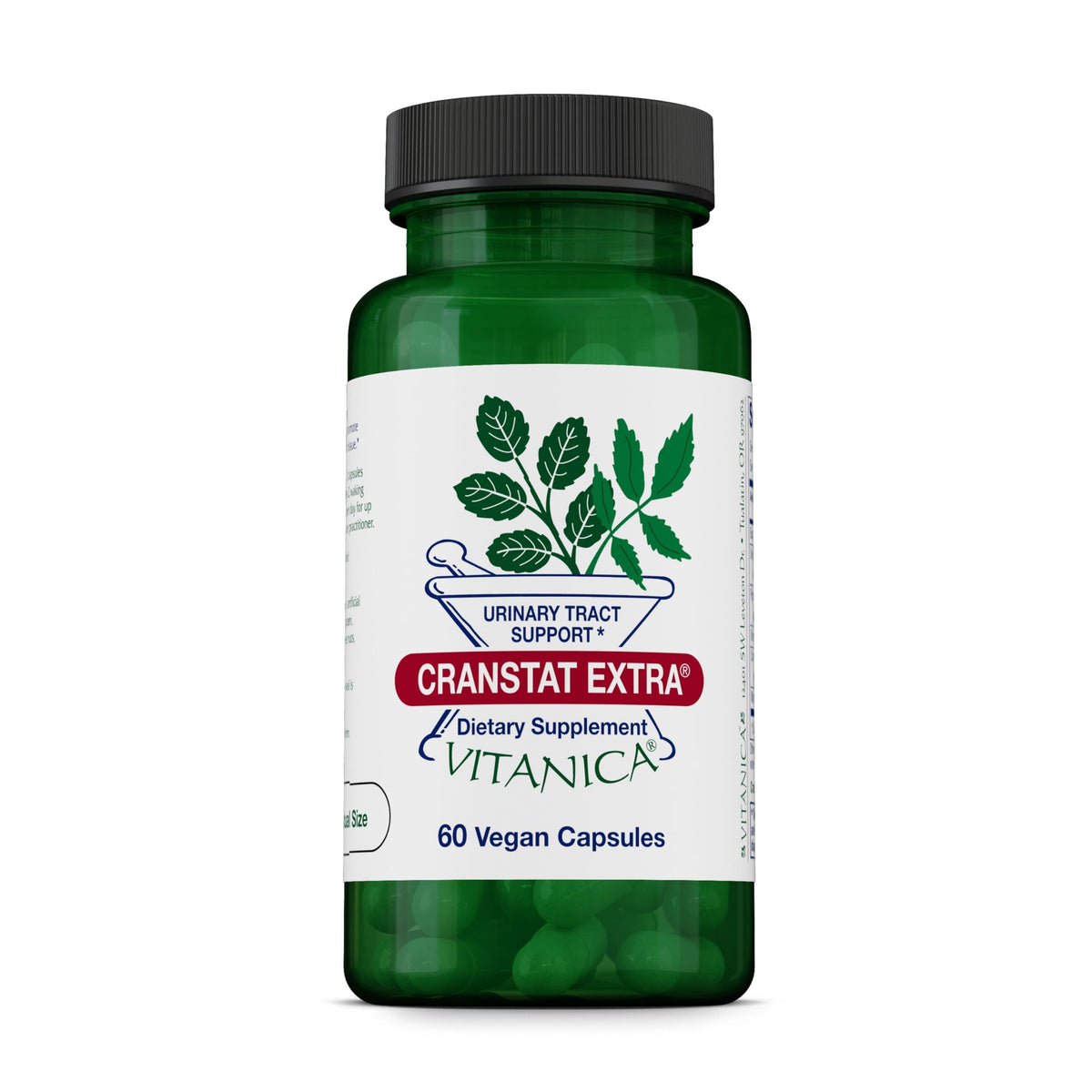 Vitanica CranStat Extra frasco frontal mostrando diseño y cantidad de cápsulas