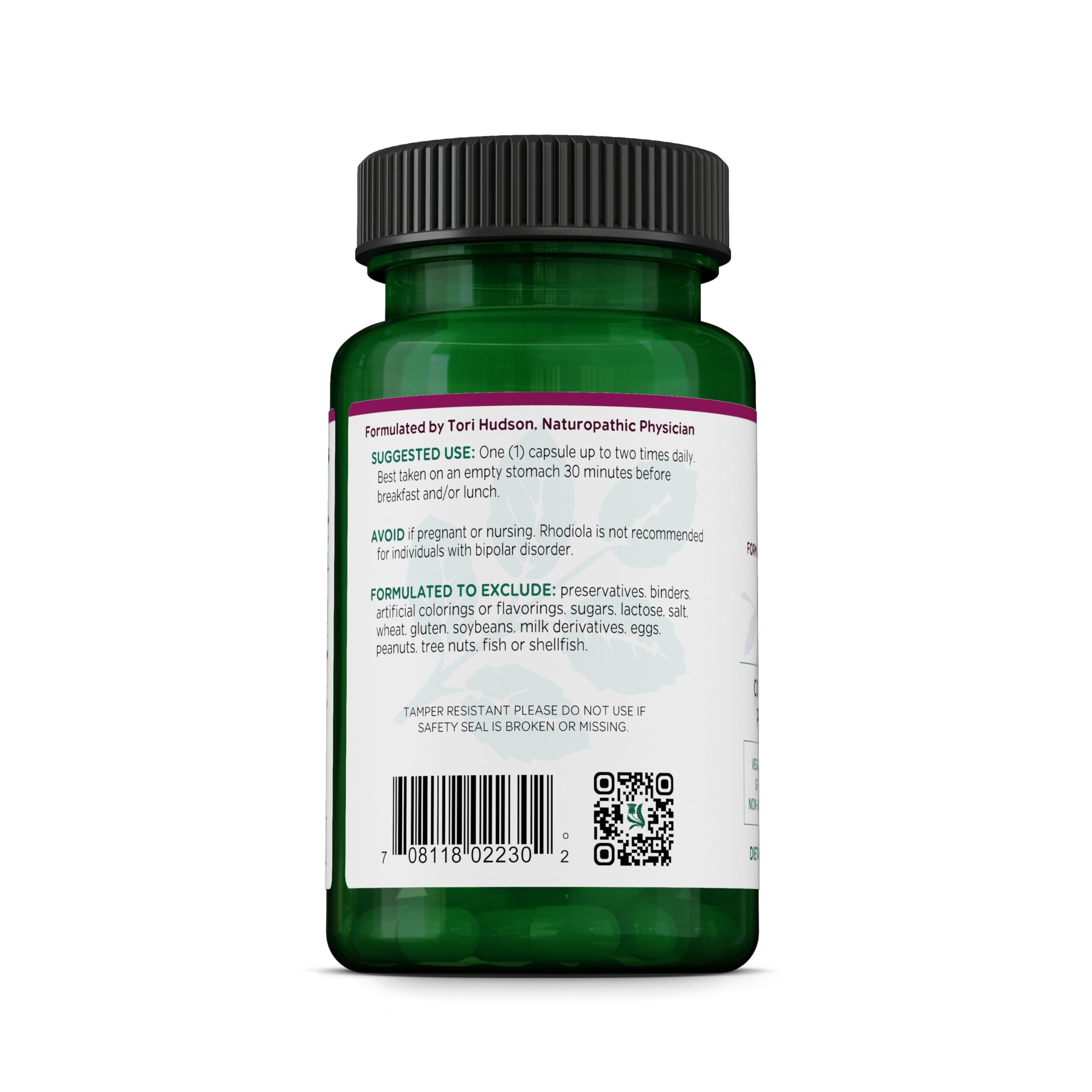 Vitanica etiqueta de ingredientes con concentración de rosavinas visible