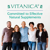 Vitanica cápsula junto a una moneda para comparar tamaño y dosificación