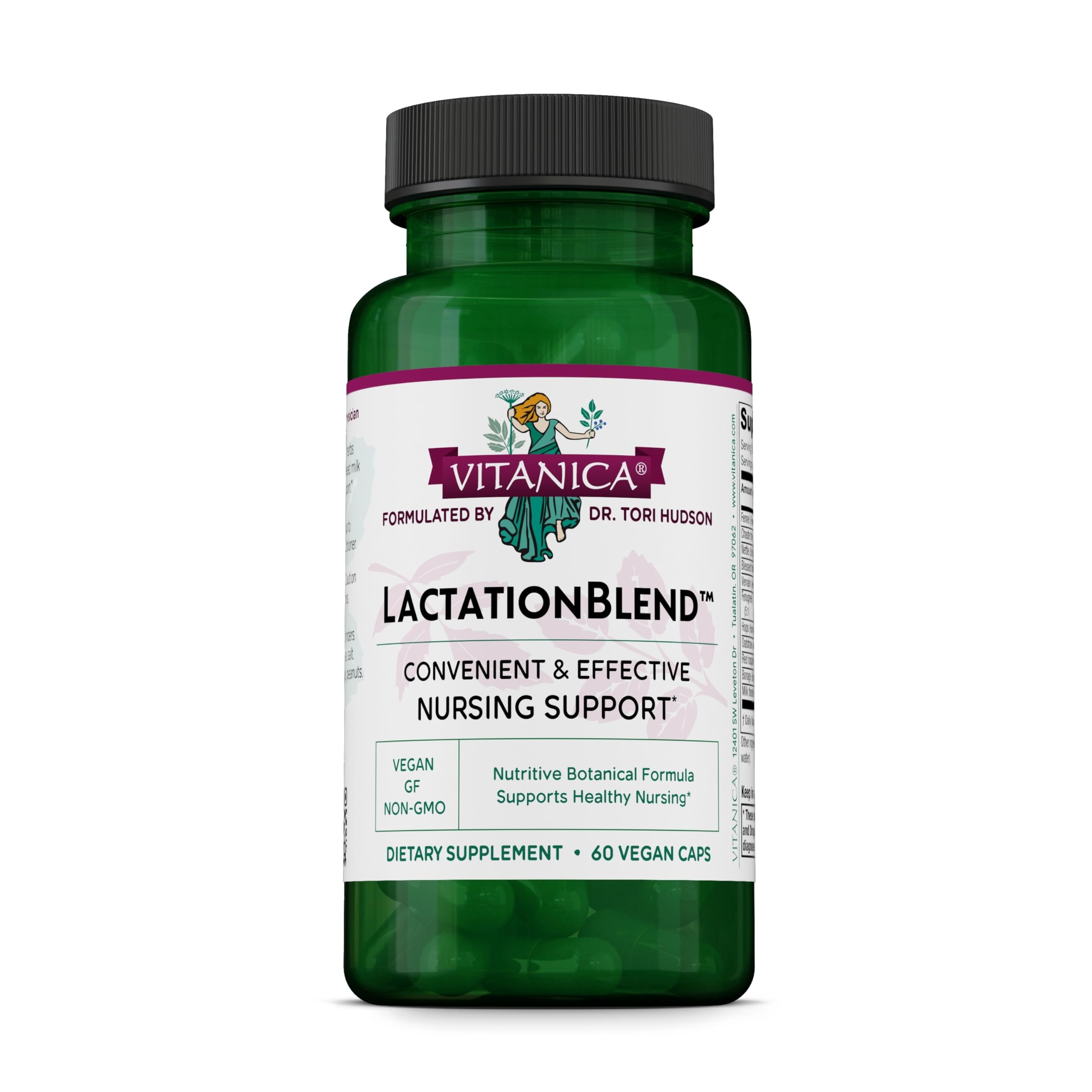 Vitanica lactationblend frente del empaque mostrando marca y beneficio práctico