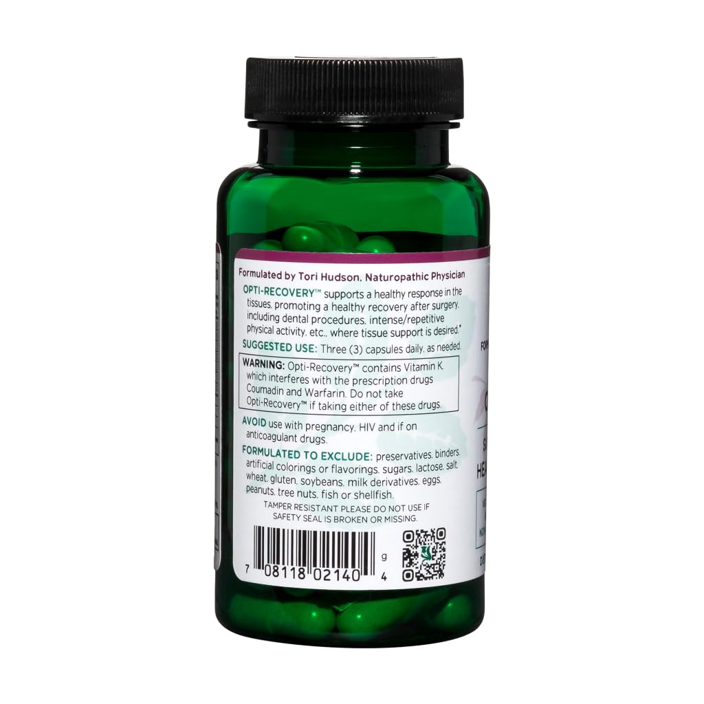 Comparación de tamaño de cápsula Vitanica Opti-Recovery junto a moneda para escala