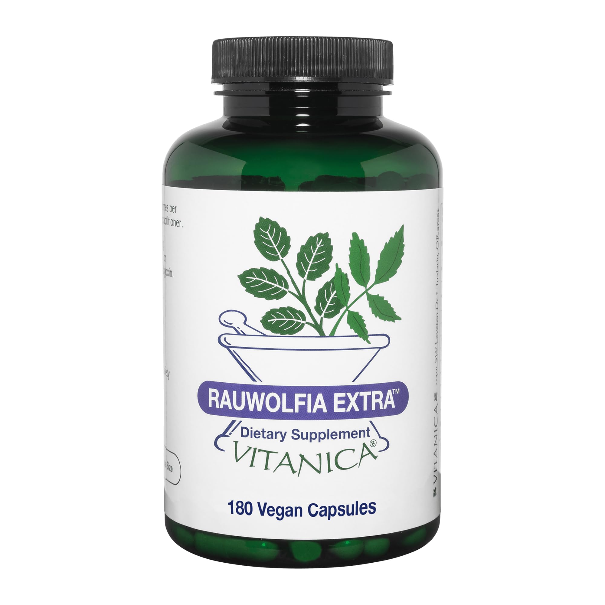 Vitanica frasco frontal mostrando 180 cápsulas y etiqueta clara