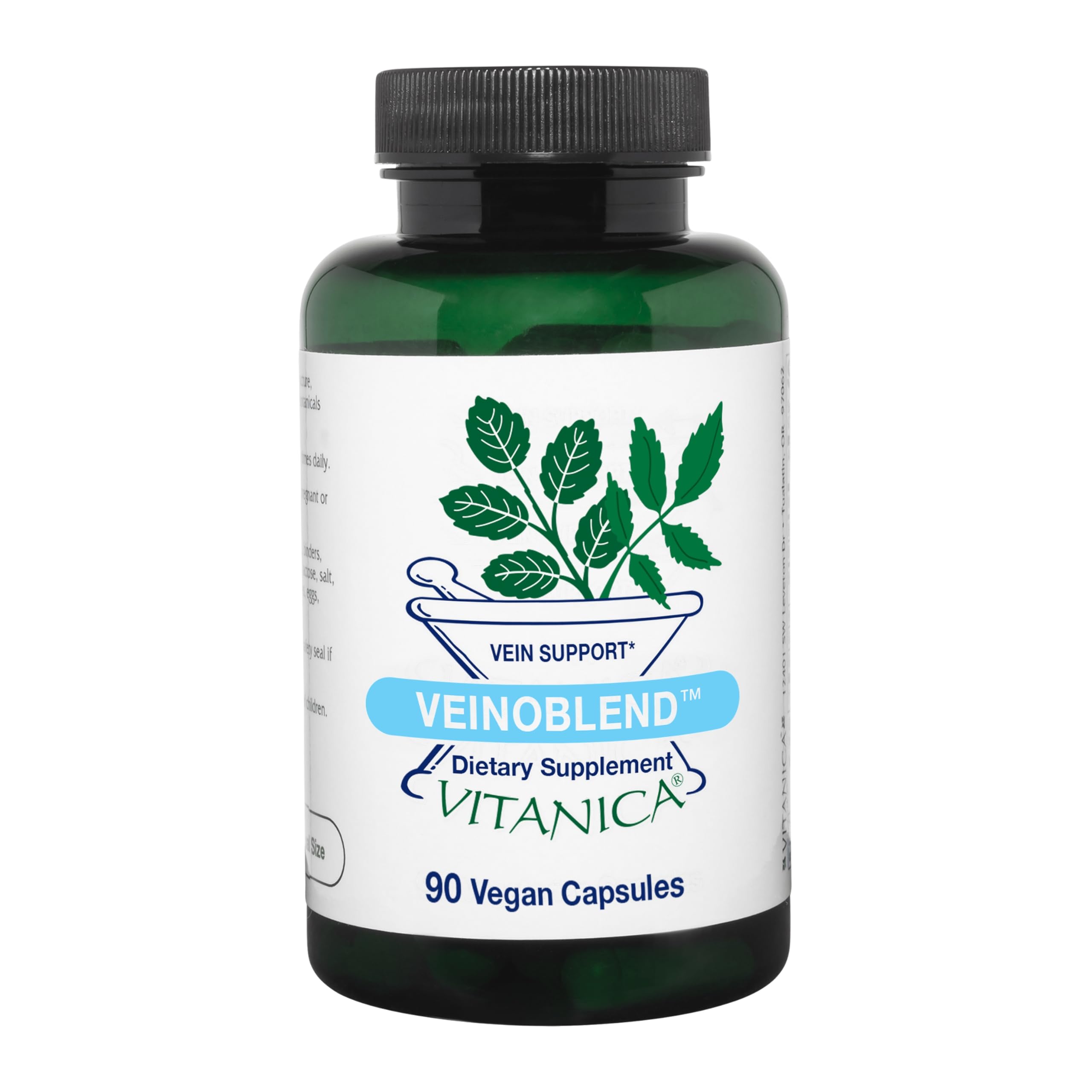 Vitanica VeinoBlend frasco frontal mostrando el envase y claridad de fórmula