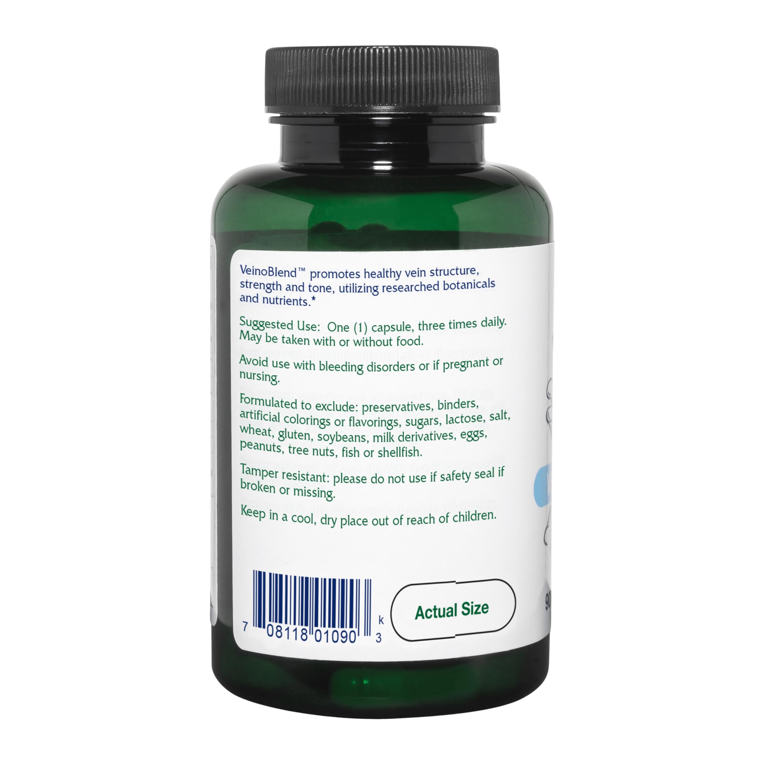 Primer plano ingredientes Vitanica VeinoBlend destacando origen botánico