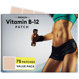 VitaPatch frente del empaque mostrando 75 parches y beneficios portátiles