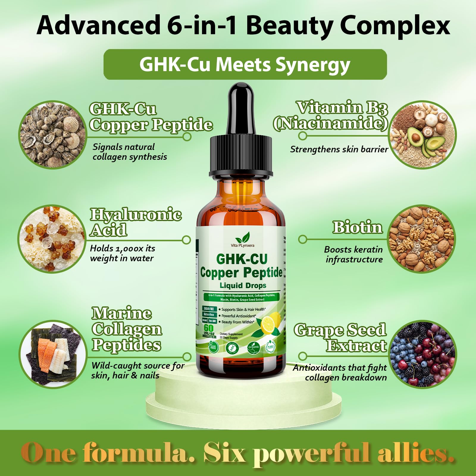 Vita PLynxera detalle de etiqueta con ingredientes y beneficios