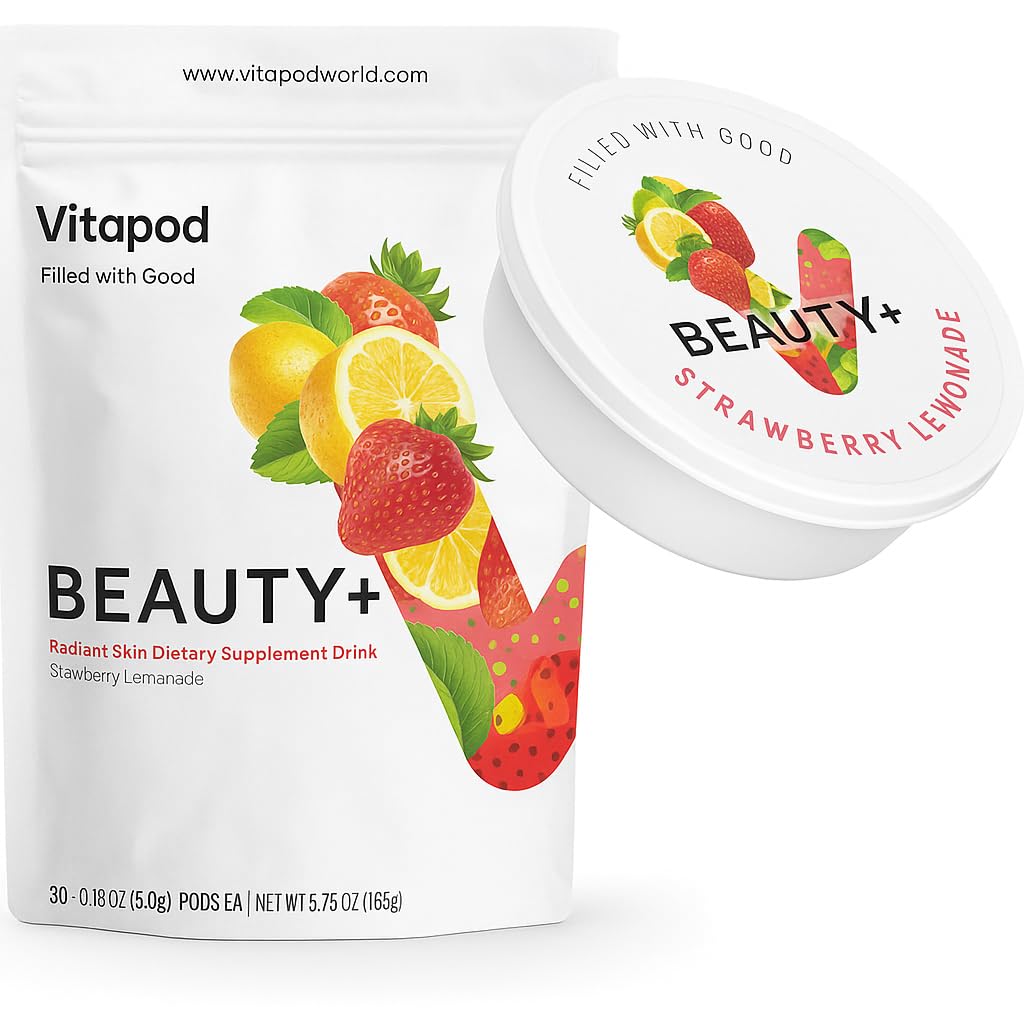 Vitapod frasco frontal mostrando diseño y beneficios visibles