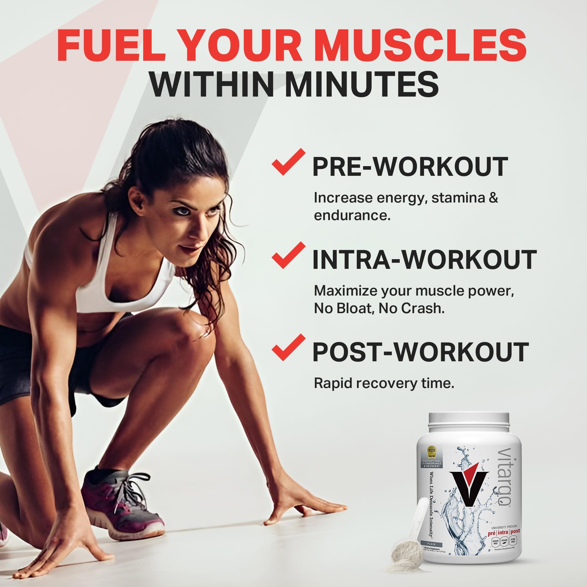 Atleta tomando Vitargo durante entrenamiento para mantener energía y rendimiento