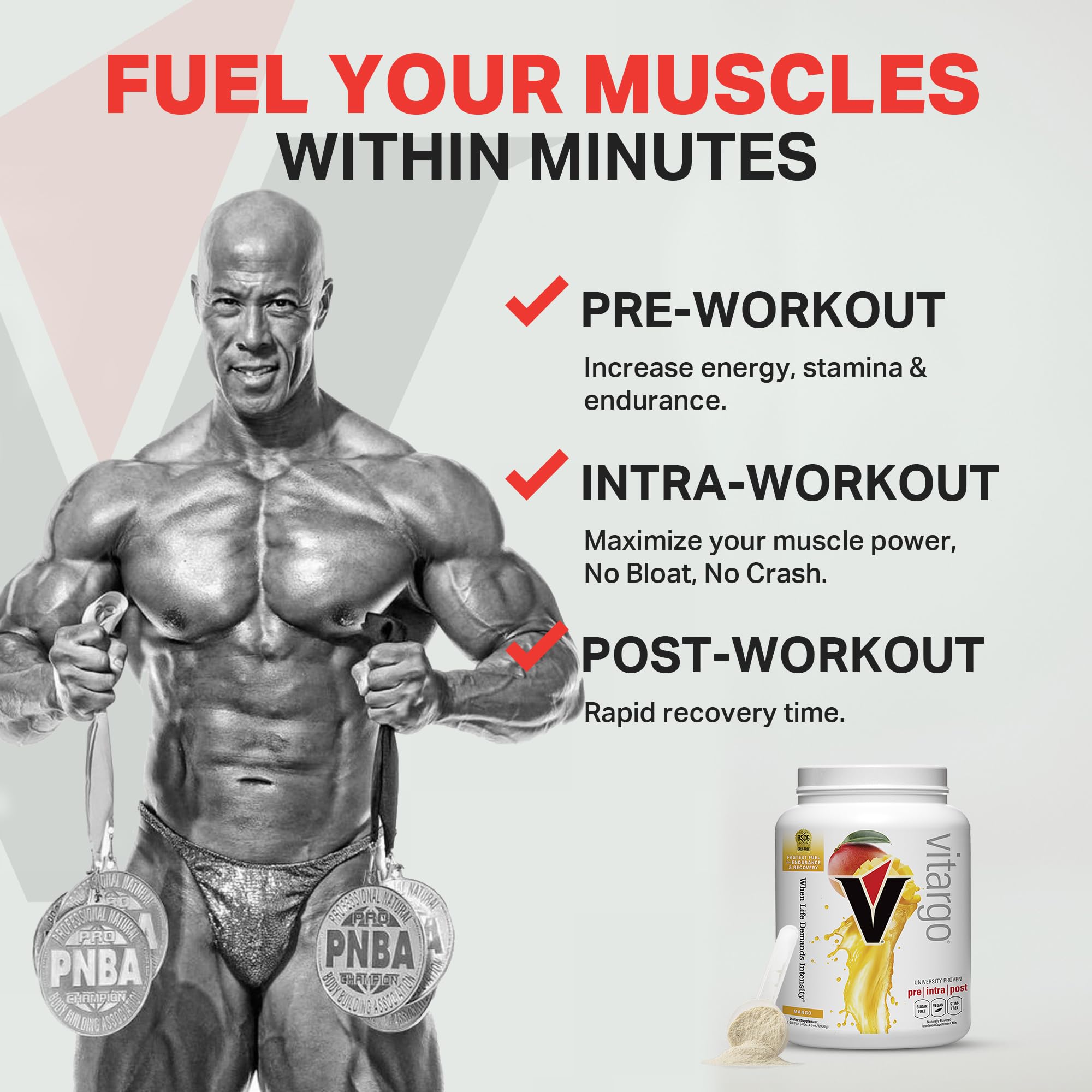 Atleta usando Vitargo en entrenamiento para mantener energía y rendimiento
