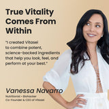 VITASEI batido en vaso en contexto de estilo de vida saludable