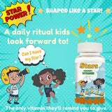 Vitastars etiqueta nutricional clara con vitaminas listadas