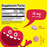 VitaWorks primer plano de tabletas masticables color cereza y textura apetecible