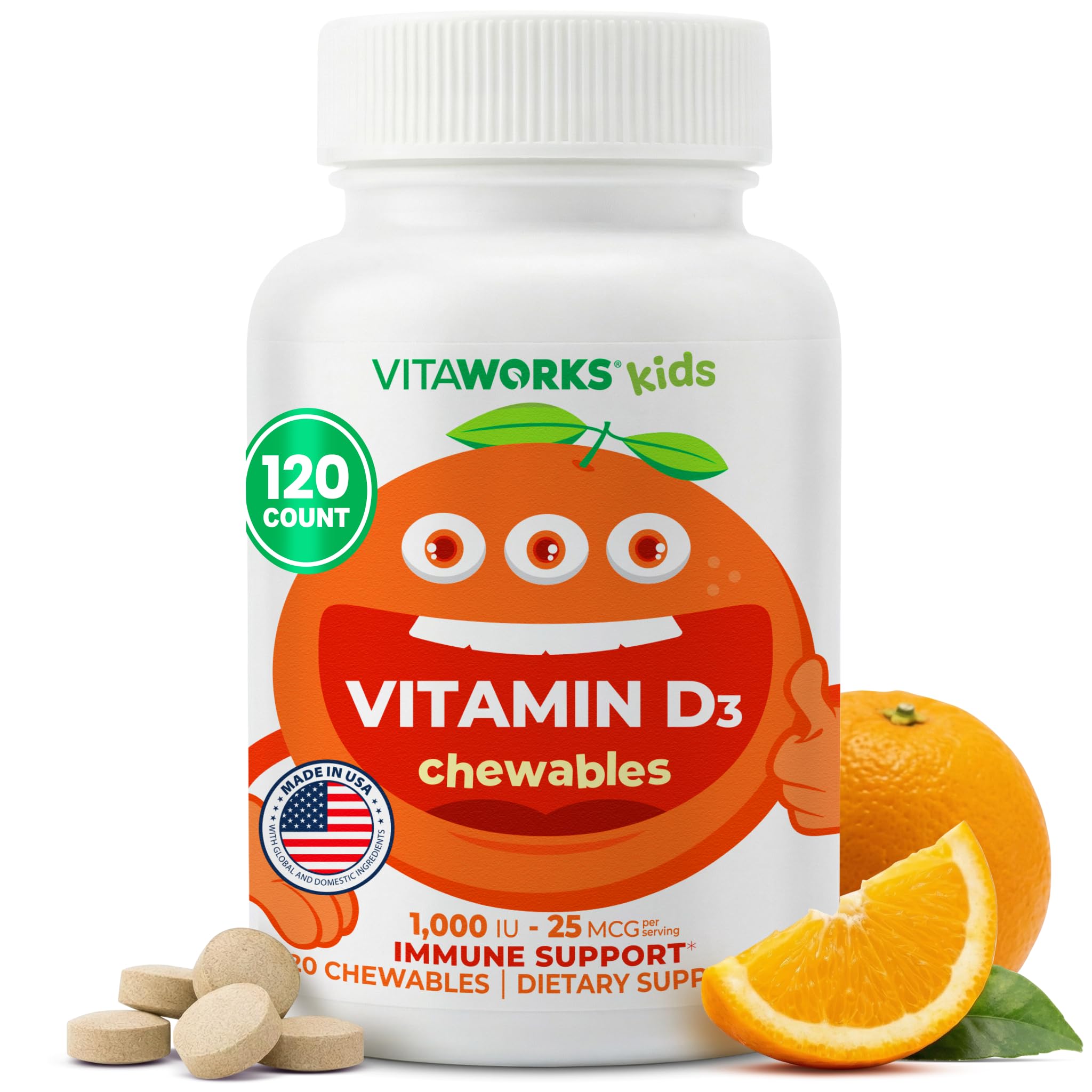 VitaWorks empaque frontal que muestra 120 tabletas y beneficios claros