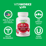 VitaWorks frasco abierto con tabletas que facilita almacenamiento y acceso