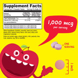 VitaWorks tabletas masticables sabor cereza enfocadas, fácil aceptación infantil