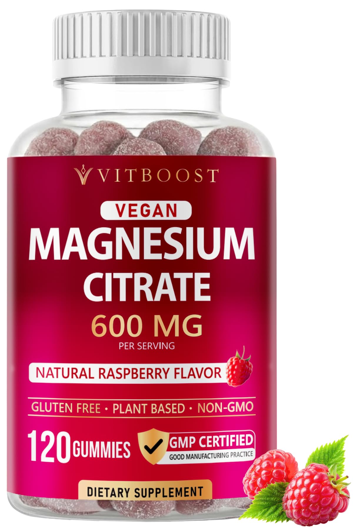 VITBOOST frasco frontal mostrando 120 gomitas y etiqueta clara
