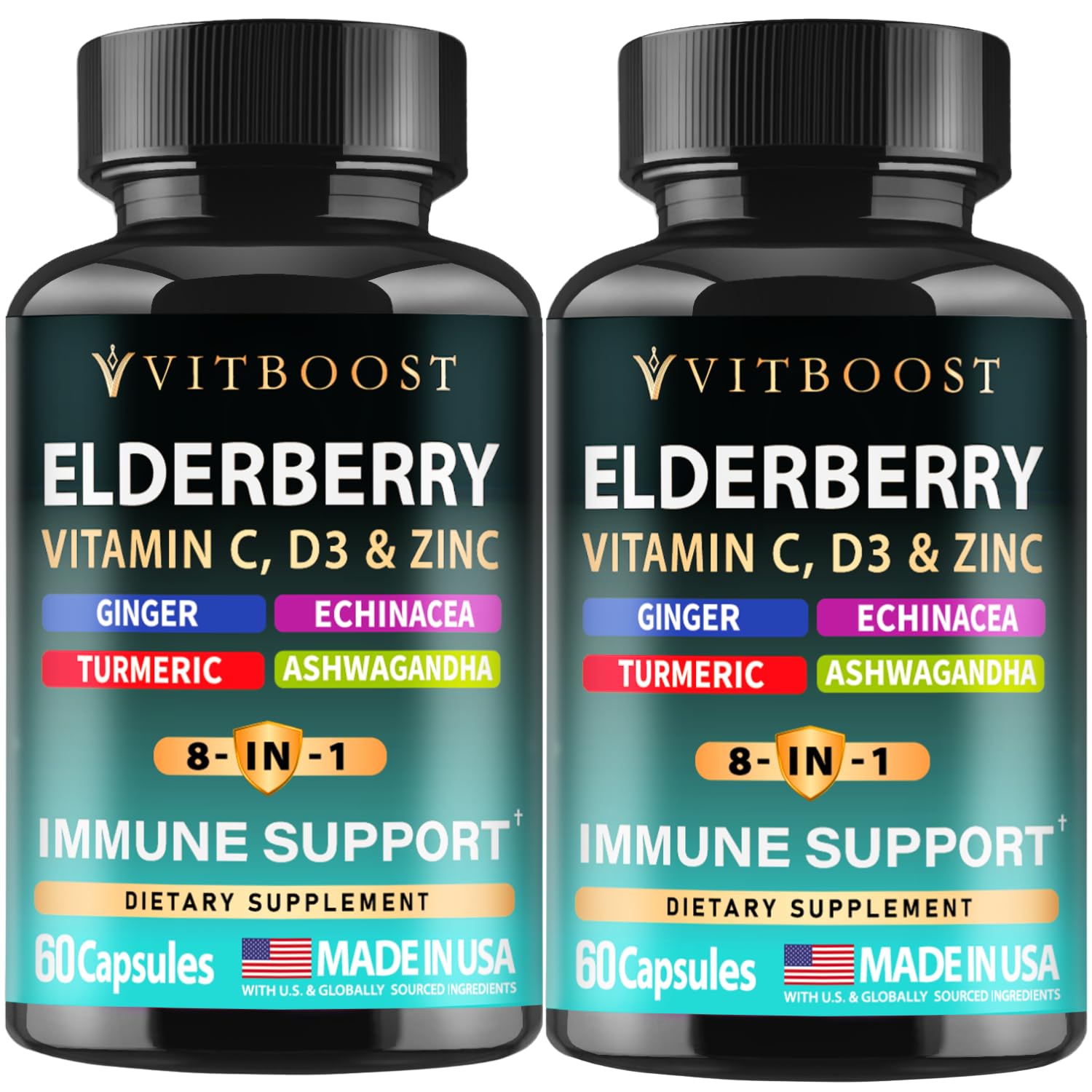 VITBOOST frontal del envase mostrando 2 pack y tamaño, beneficio: confianza en la presentación