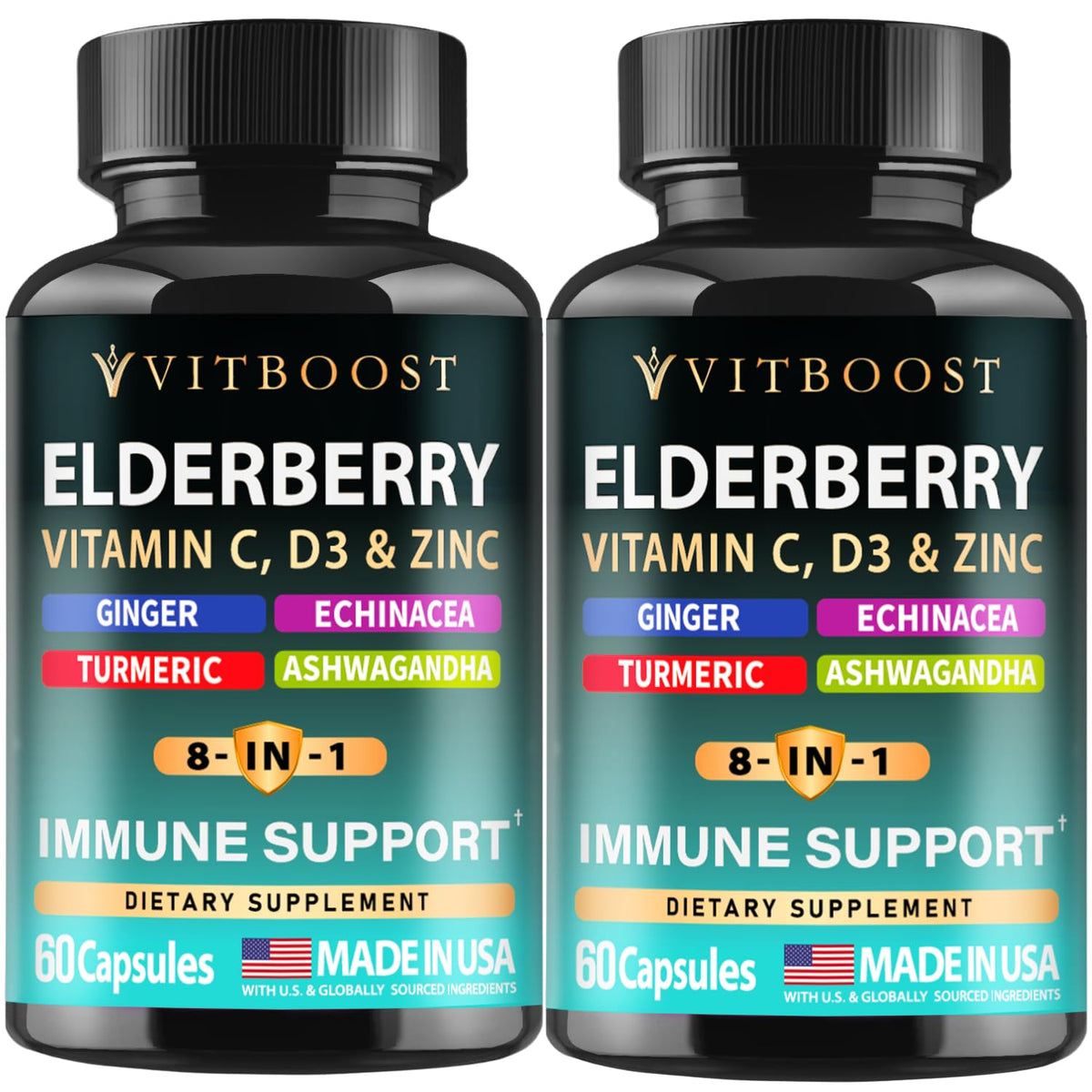 VITBOOST frontal del envase mostrando 2 pack y tamaño, beneficio: confianza en la presentación