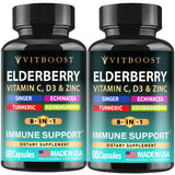 VITBOOST frontal del envase mostrando 2 pack y tamaño, beneficio: confianza en la presentación
