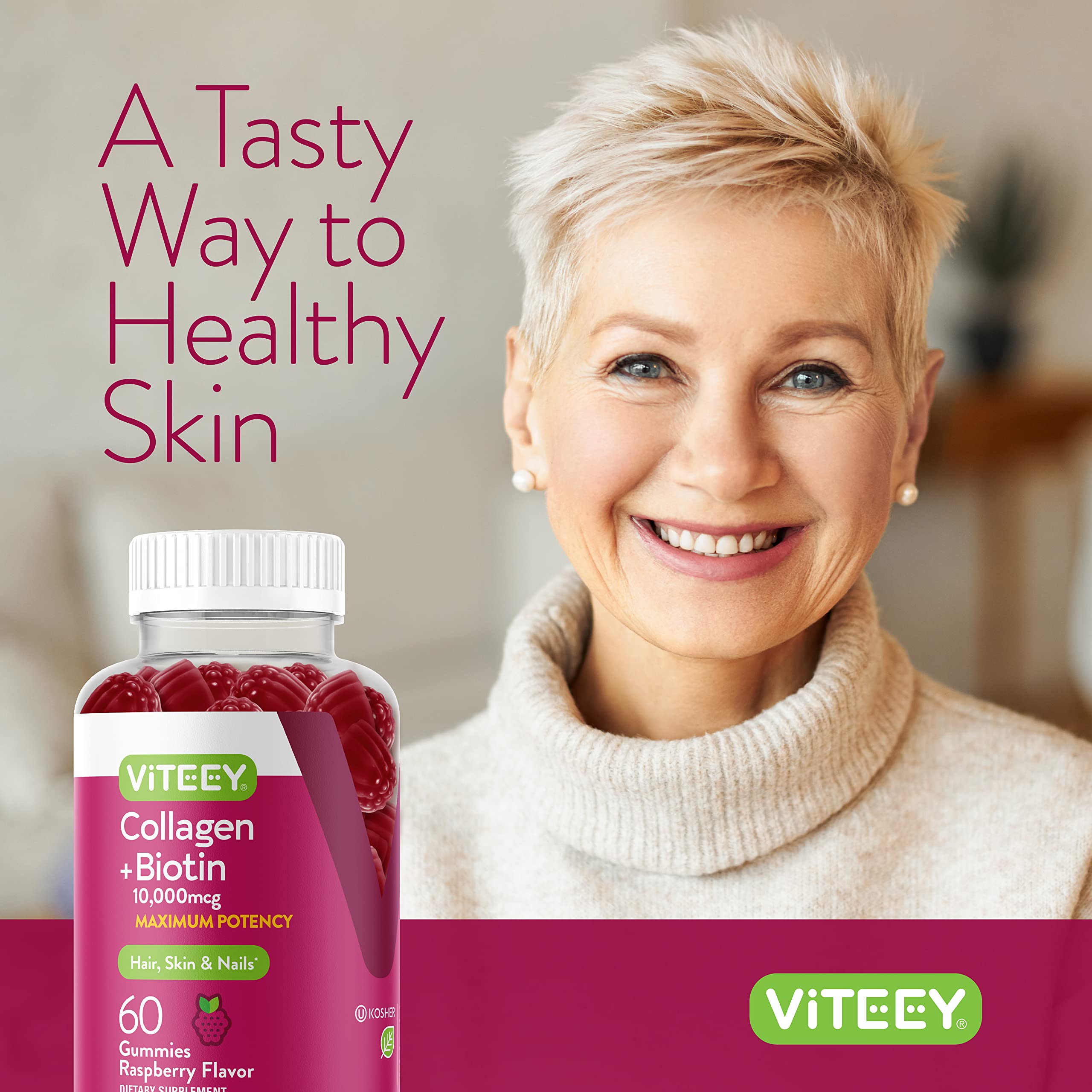 Viteey producto en ambiente con frambuesas sugiriendo sabor natural y disfrute