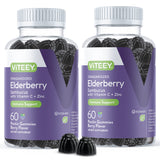 Viteey envase frontal de Sambucus mostrando 120 gomitas y beneficio práctico