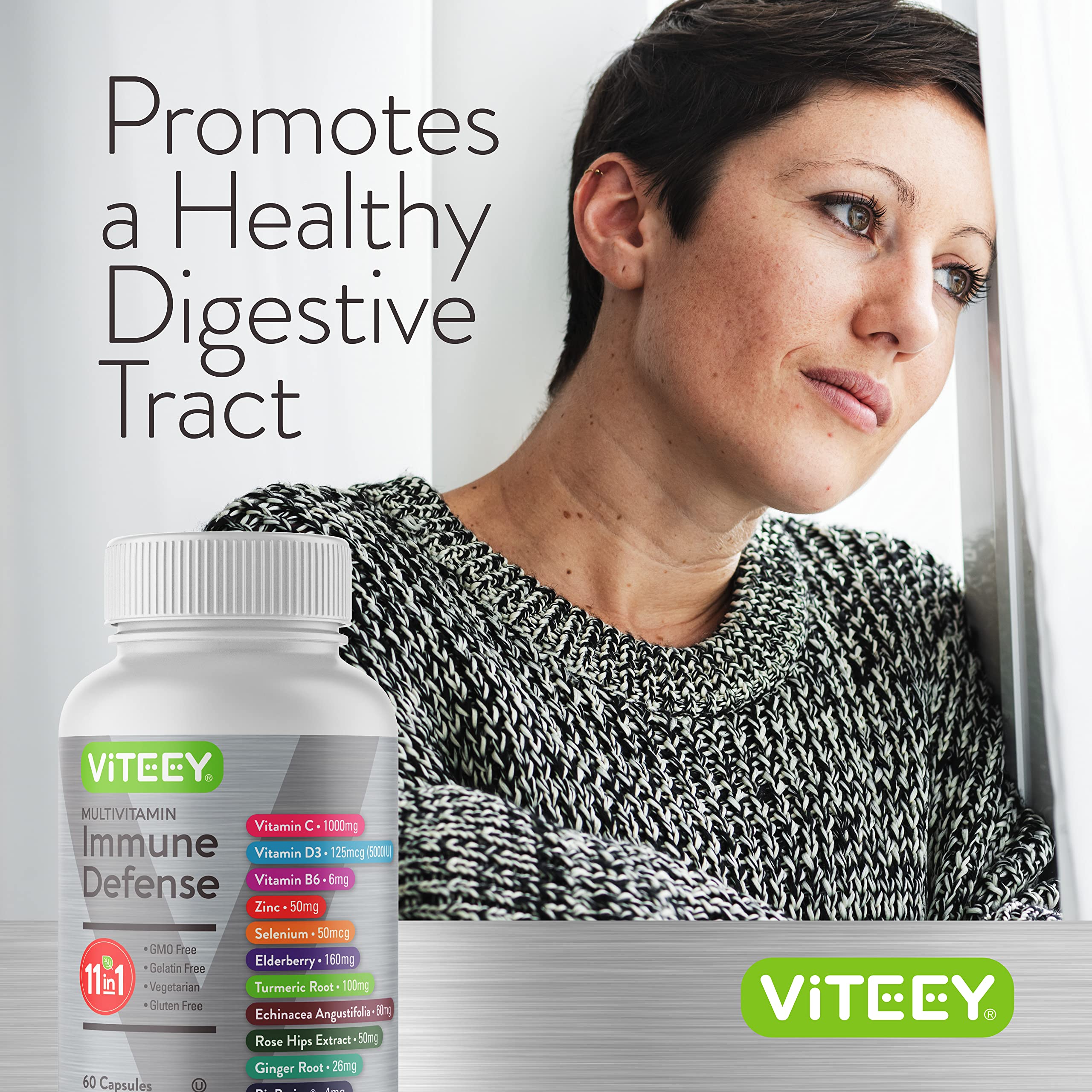 Viteey frasco en ambiente doméstico activo, sugiere integración en estilo de vida