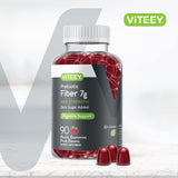 Viteey primer plano de gomita destacando textura y color apetitoso