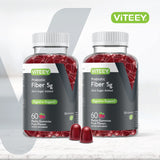 Viteey frasco abierto con gomitas visibles para consumo práctico