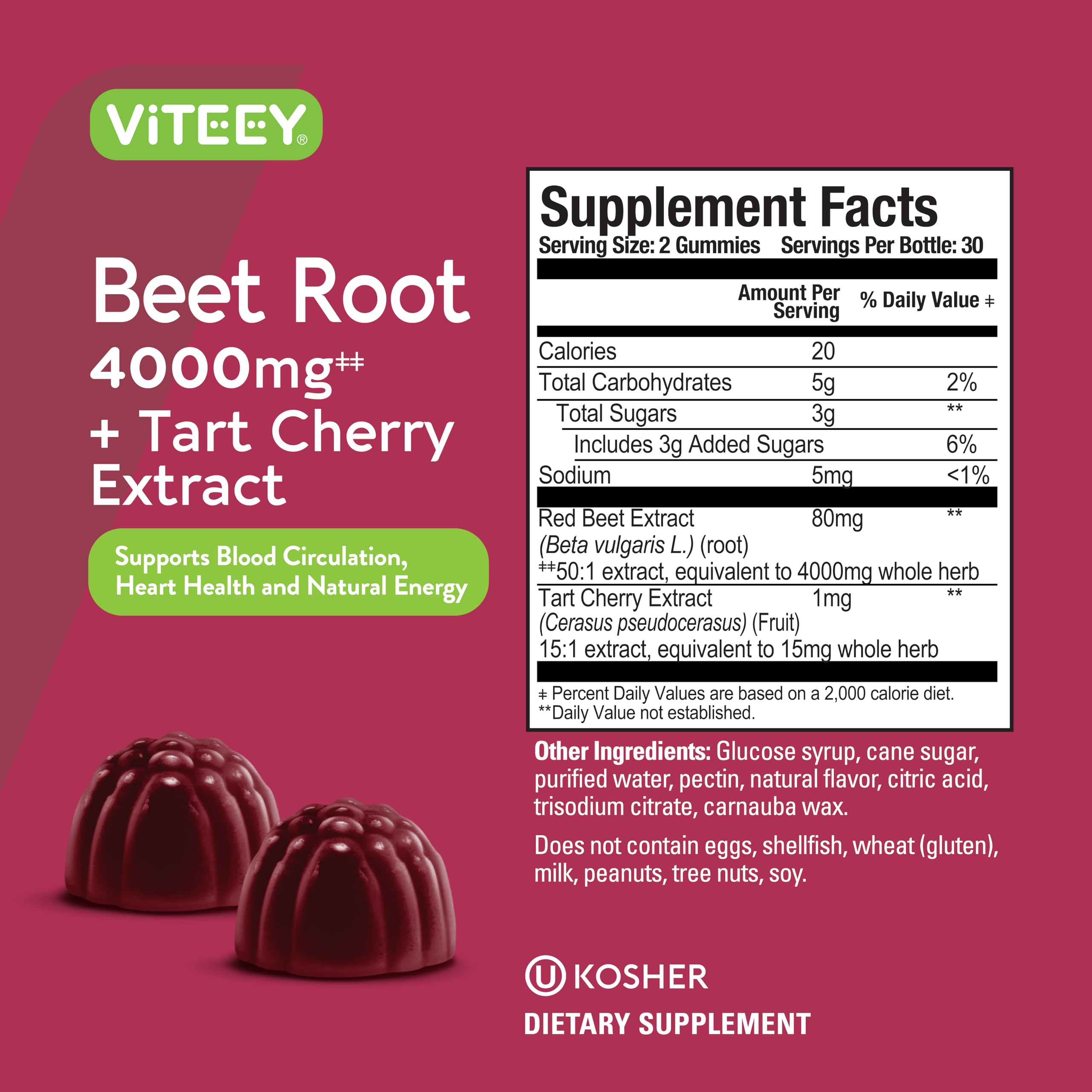 Viteey remolacha y tart cherry; ingredientes naturales que aportan perfil de sabor