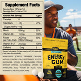 Viter Energy primer plano textura del chicle para liberación constante